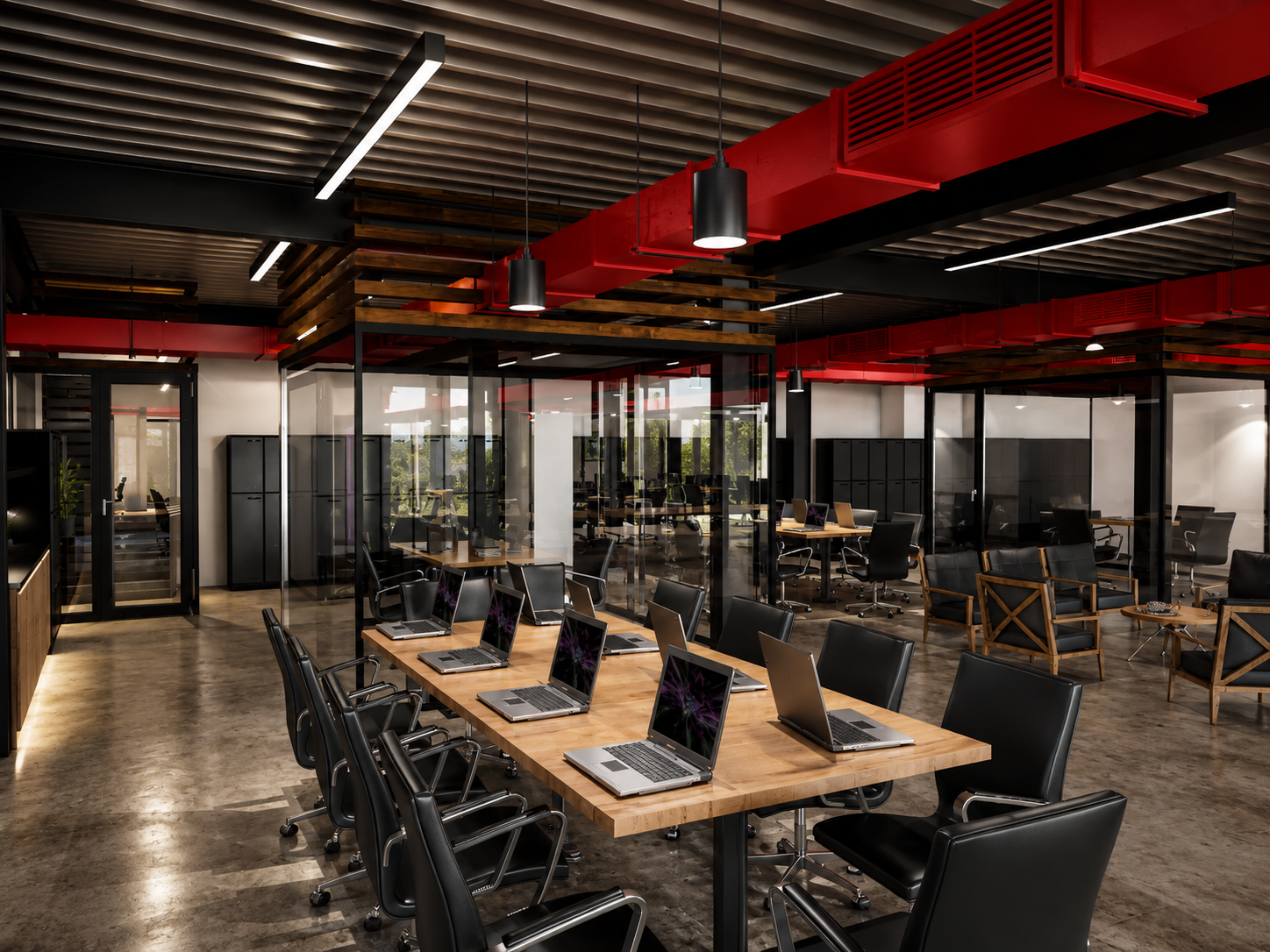 Render de oficina corporativa Aviv
